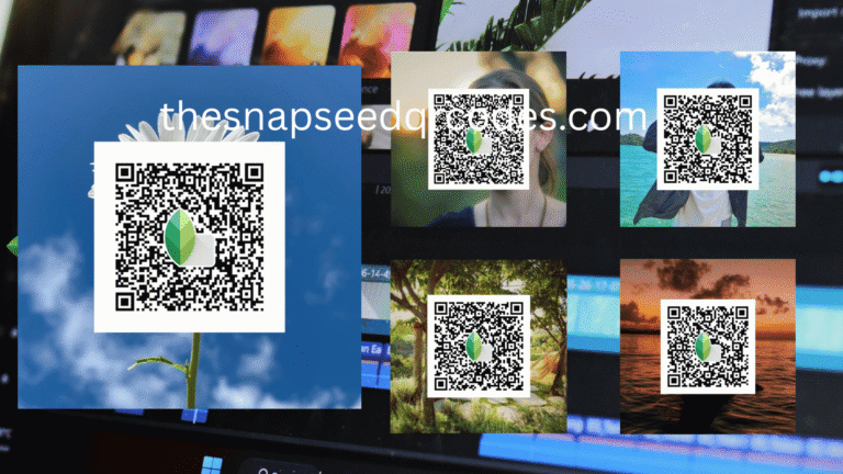 Snapseed QR Code Blue and Brown